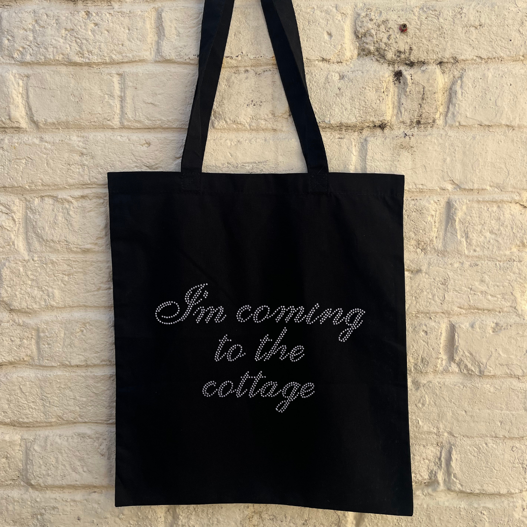 Custom I'm coming to the cottage Script Tote Bag