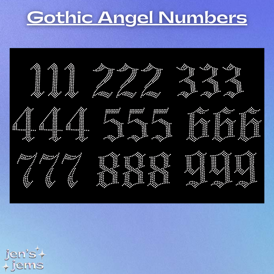 Gothic Angel Numbers Baby Tee