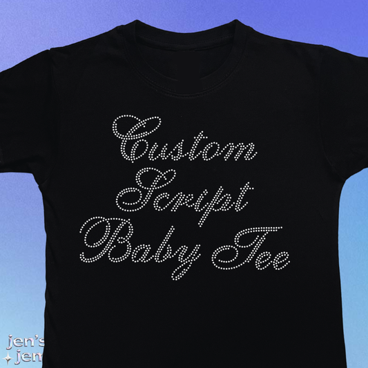 Custom Script Baby Tee