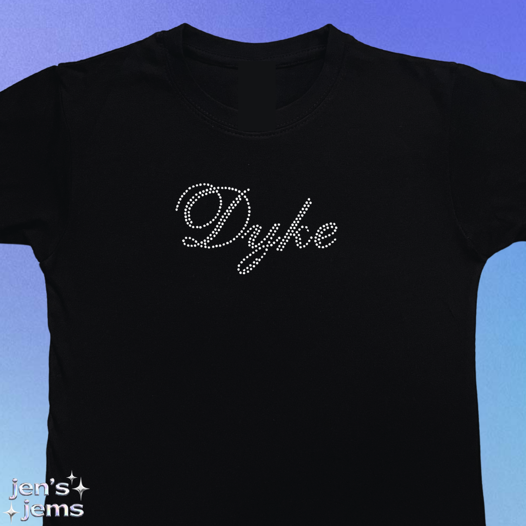 Dyke Script Baby Tee