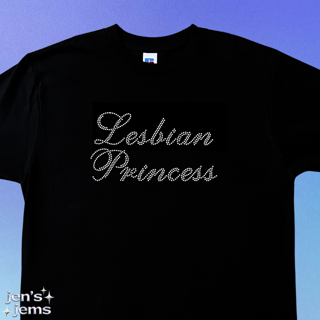 Lesbian Princess Oversized Script T-Shirt