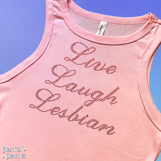 Live Laugh Lesbian Script Vest