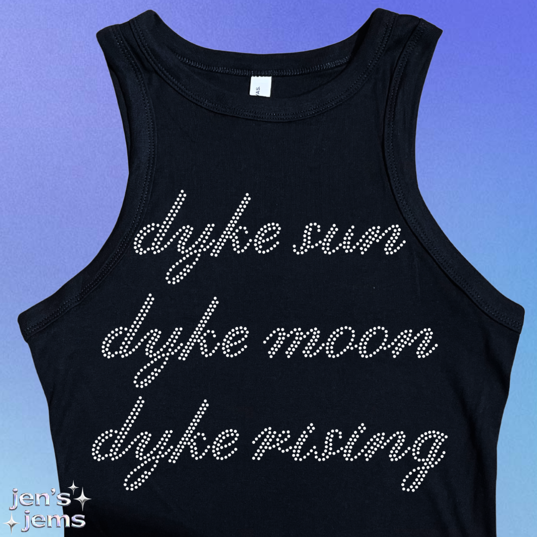 Dyke sun dyke moon dyke rising Script Vest