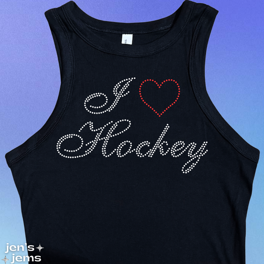 Custom I Love Gay Hockey Script Vest