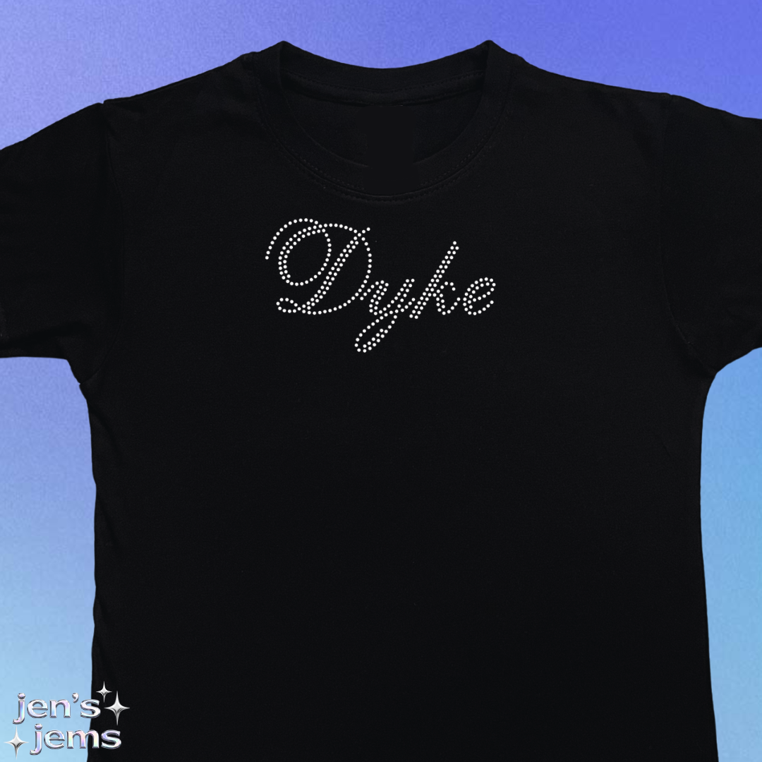 Dyke Script Baby Tee