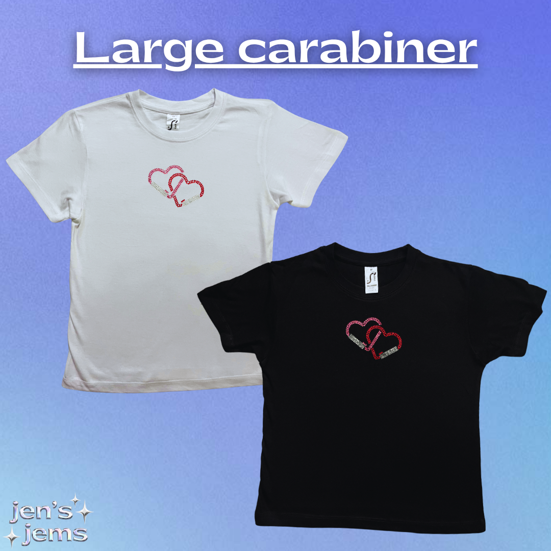 Custom Heart Carabiner Baby Tee
