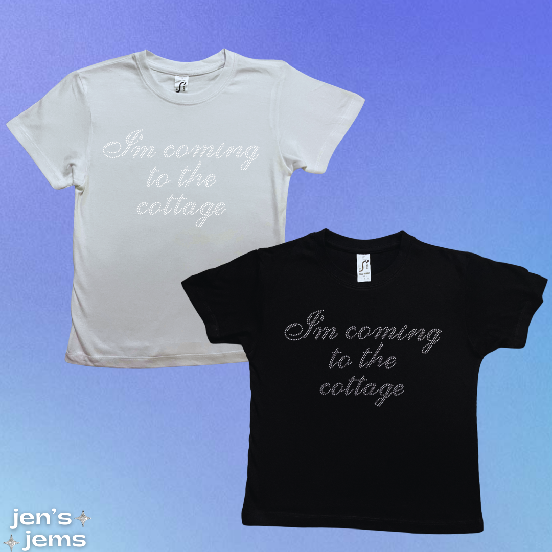 Custom I'm coming to the cottage Script Heated Rivalry Inspired Baby Tee