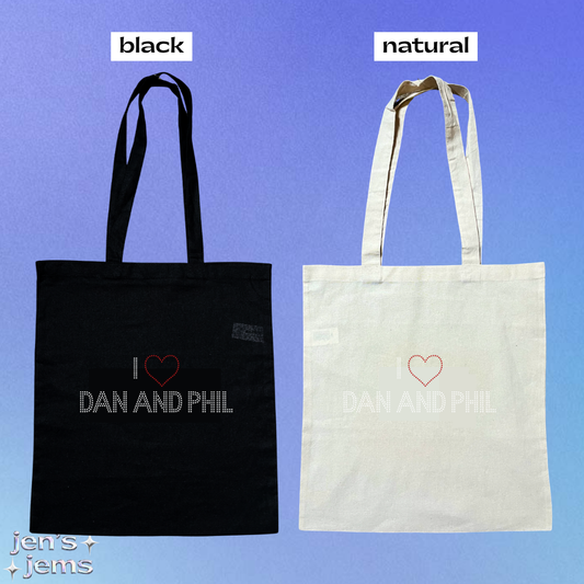 I Love Dan and Phil Tote Bag
