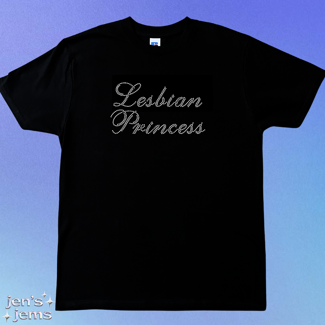 Lesbian Princess Oversized Script T-Shirt