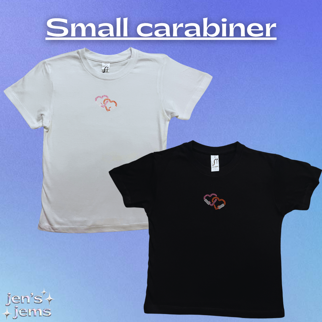 Custom Heart Carabiner Baby Tee