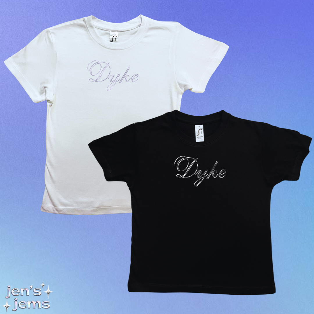 Dyke Script Baby Tee