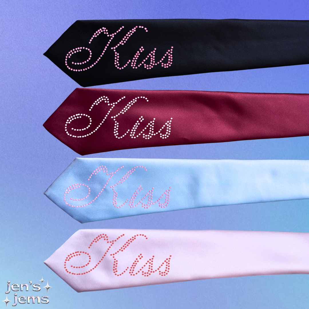 Harry Styles Script "Kiss" "Disco" Tie