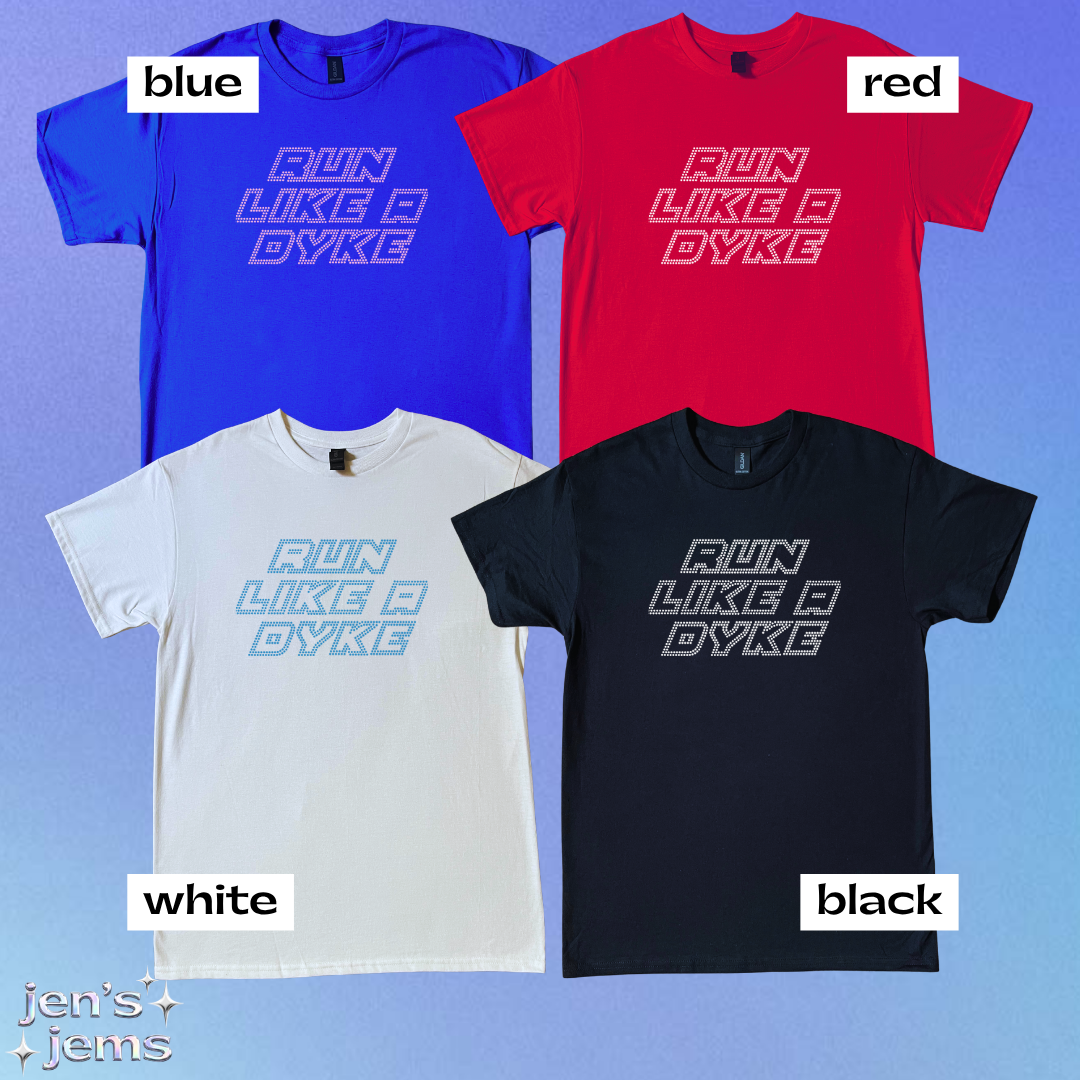Run Like a Dyke Y2K T-Shirt