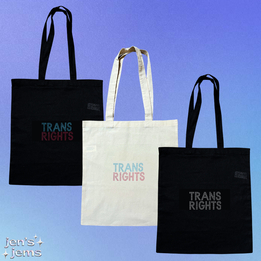 Trans Rights Font Tote Bag
