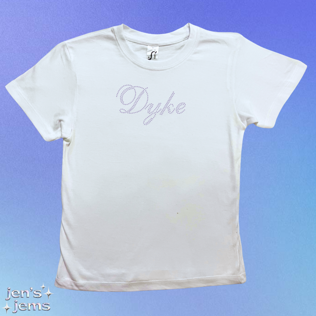 Dyke Script Baby Tee