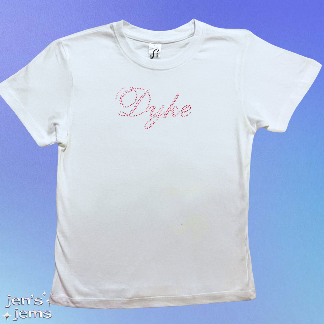 Dyke Script Baby Tee