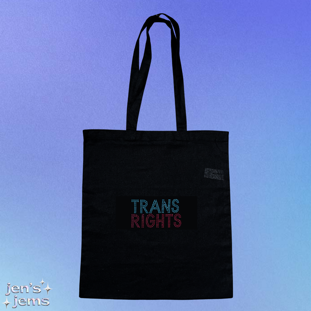 Trans Rights Font Tote Bag