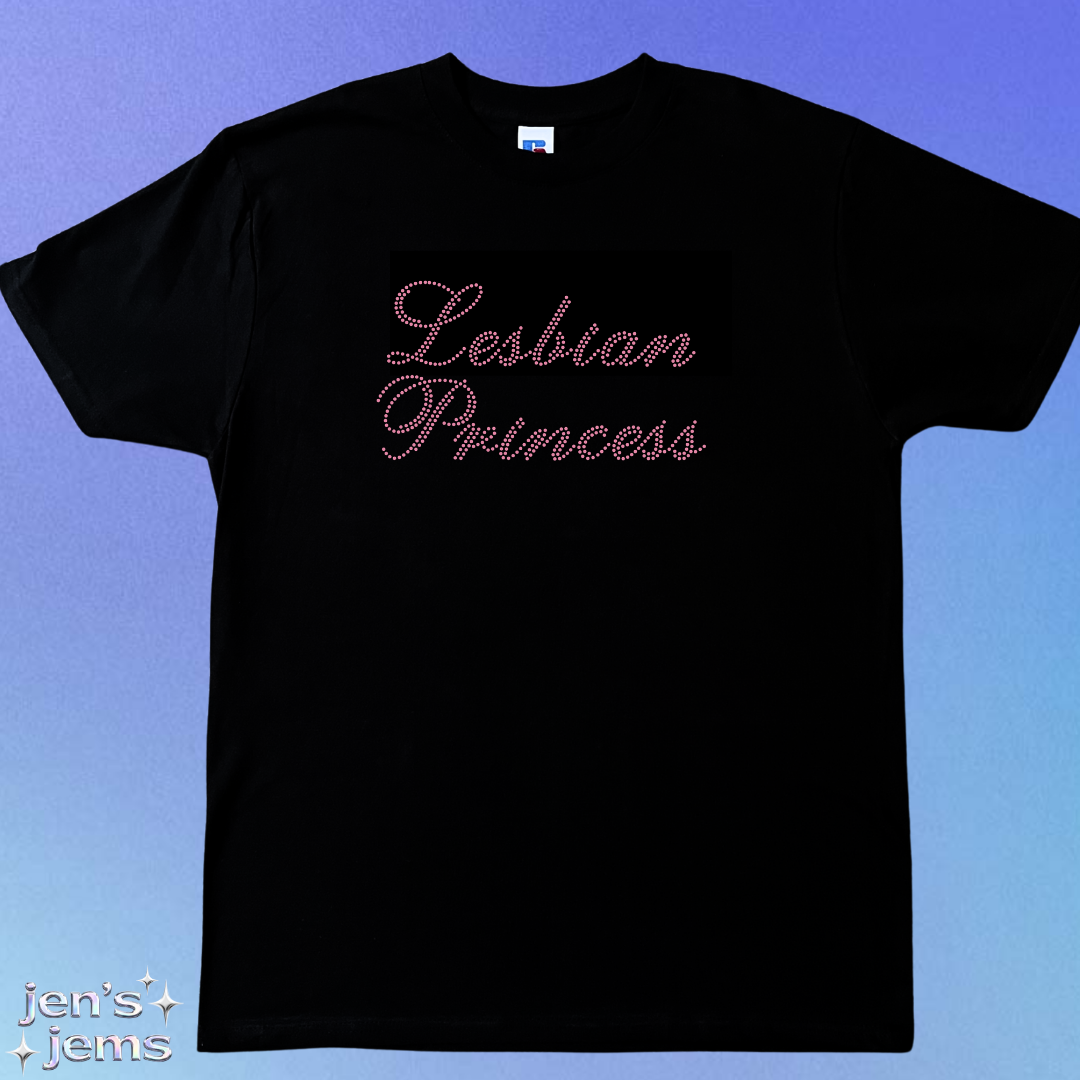 Lesbian Princess Oversized Script T-Shirt