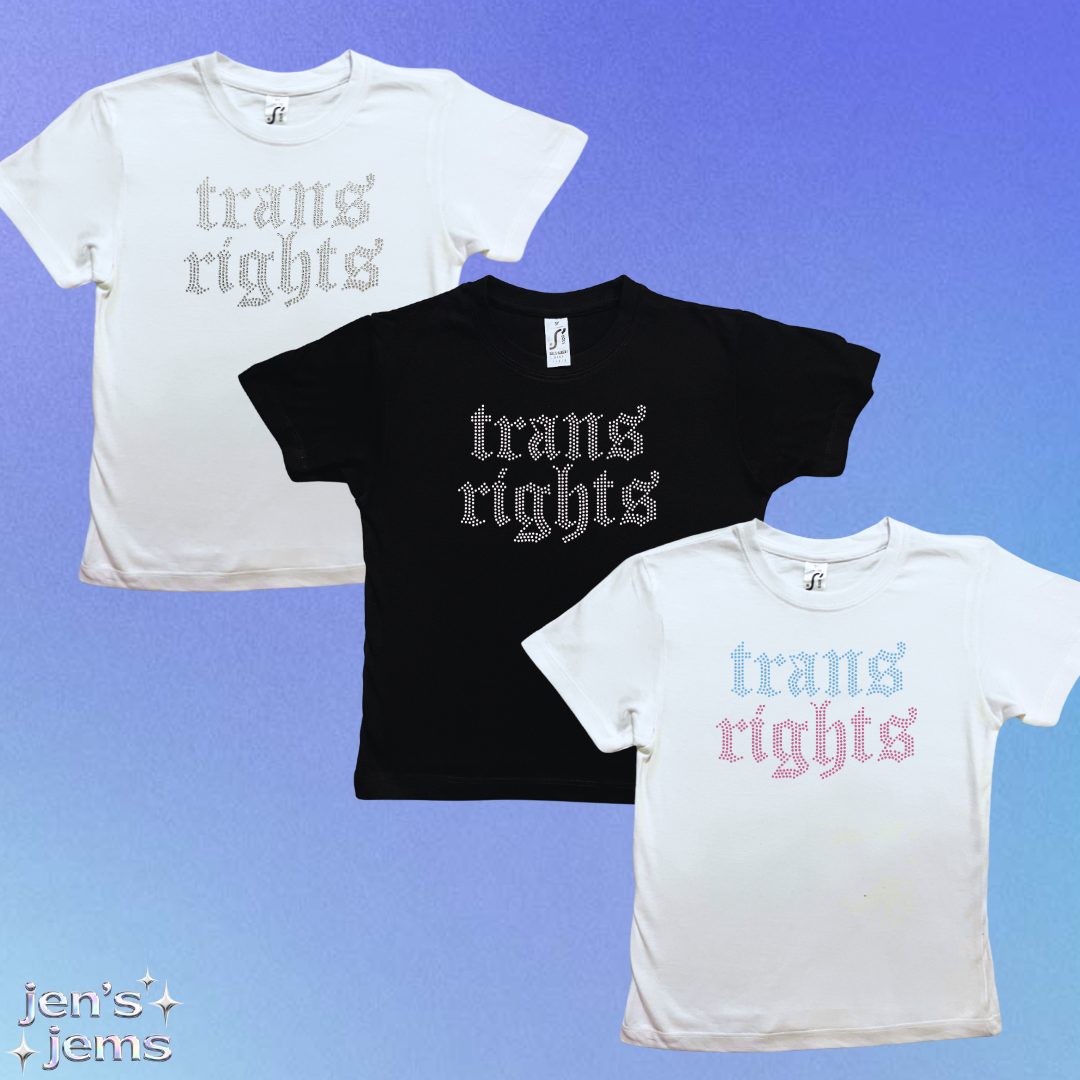 Trans Rights Gothic Baby Tee