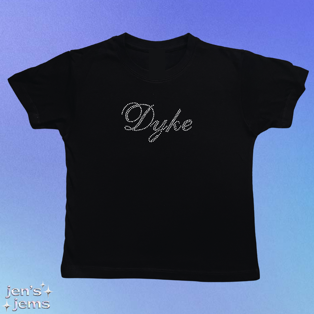 Dyke Script Baby Tee