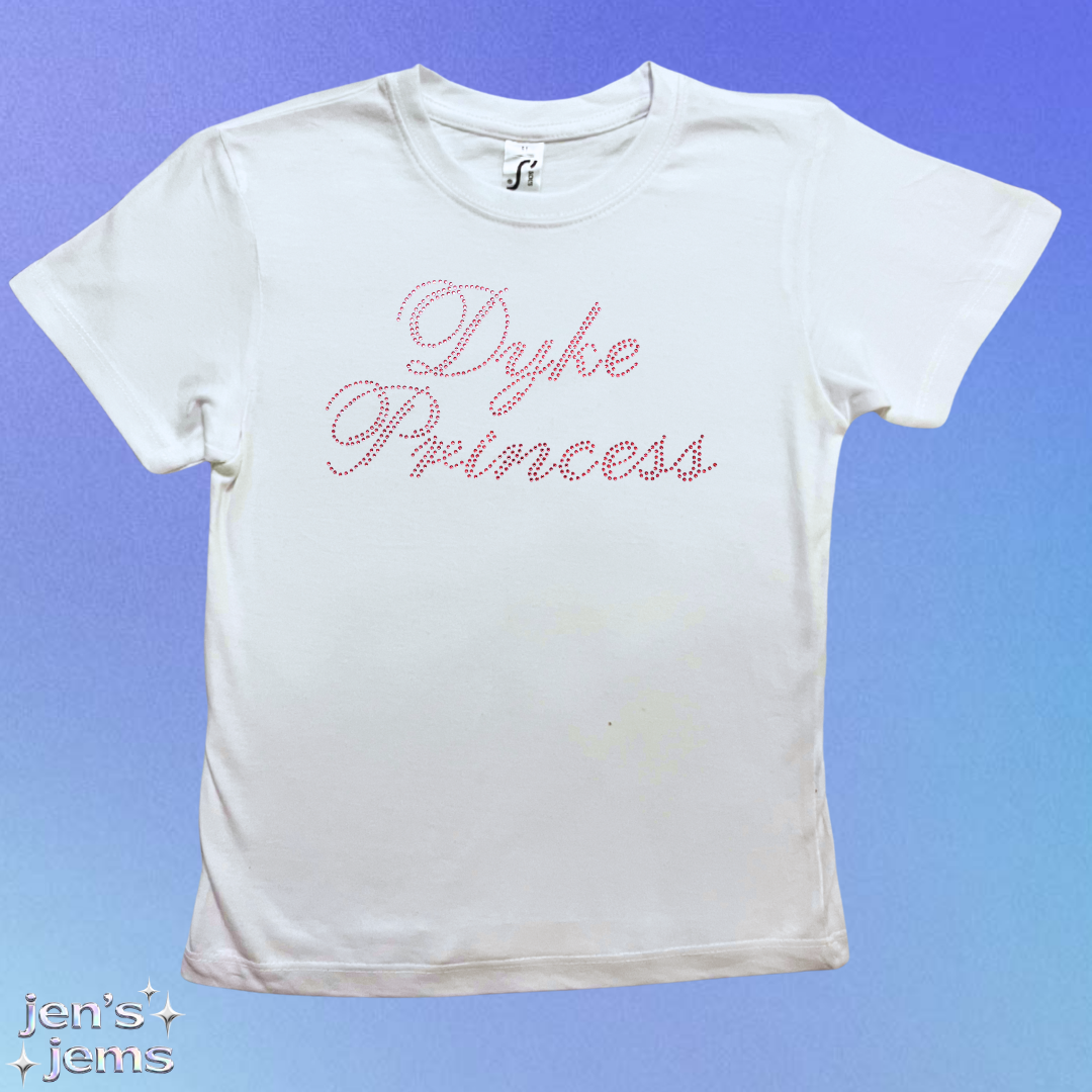 Dyke Princess Script Baby Tee