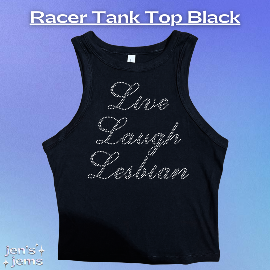 Live Laugh Lesbian Script Vest