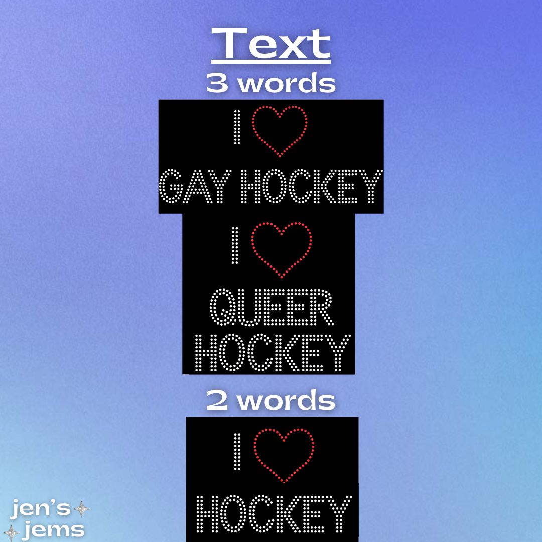 Custom I Love Gay Hockey Vest