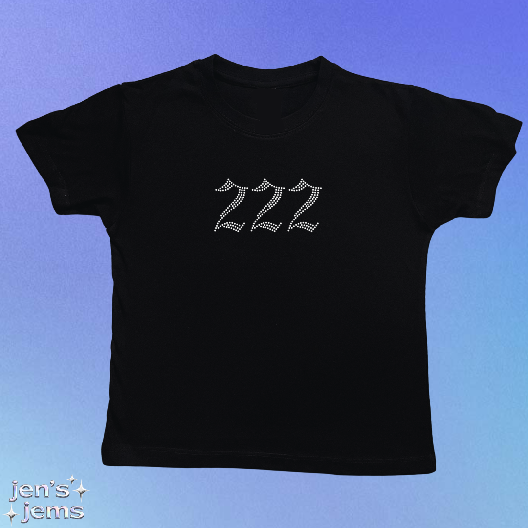 Gothic Angel Numbers Baby Tee