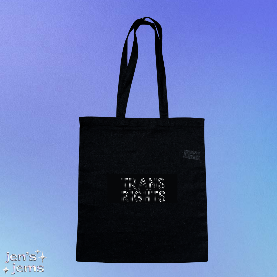 Trans Rights Font Tote Bag