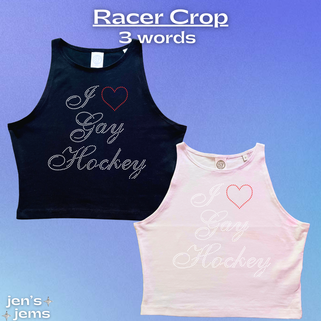 Custom I Love Gay Hockey Script Vest