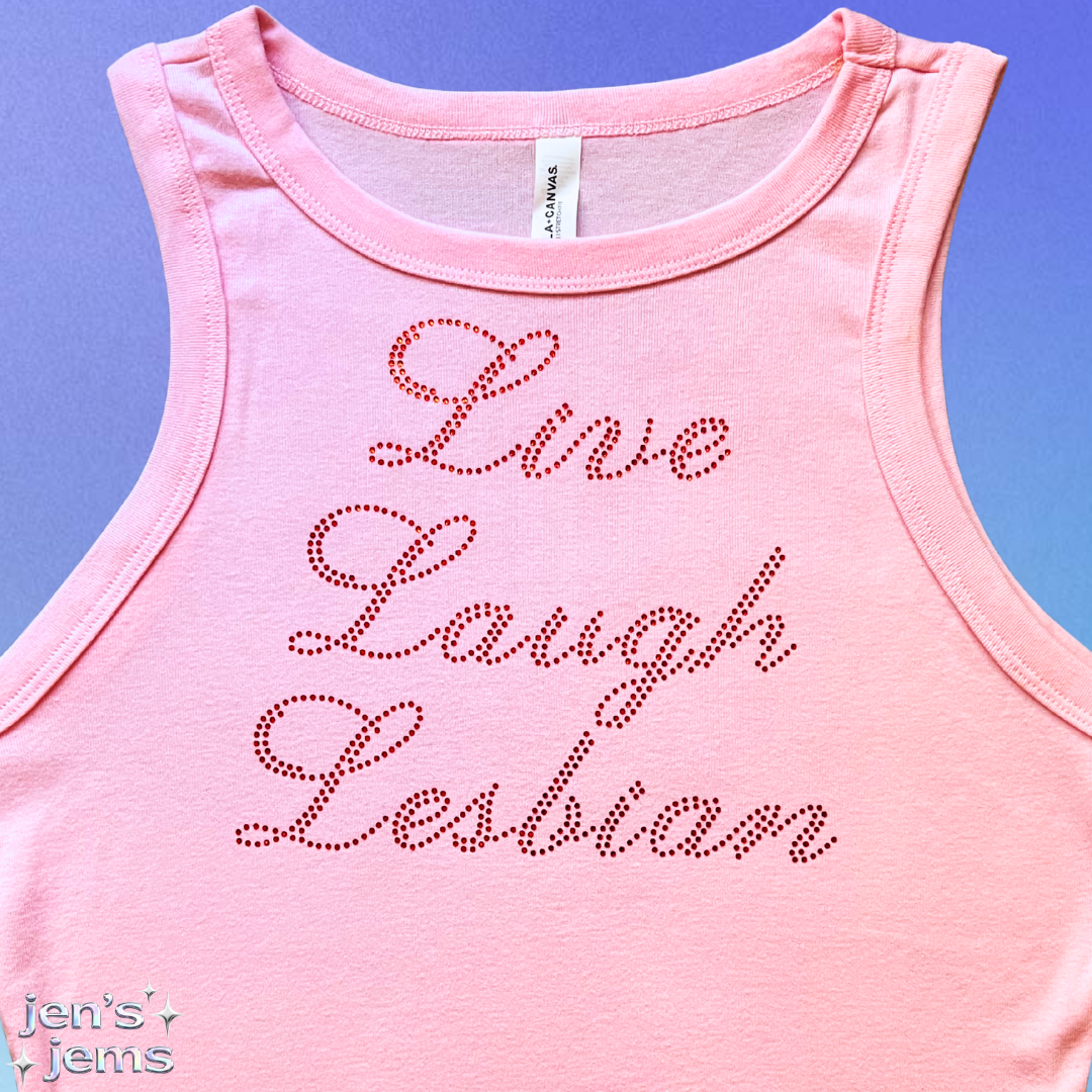 Live Laugh Lesbian Script Vest