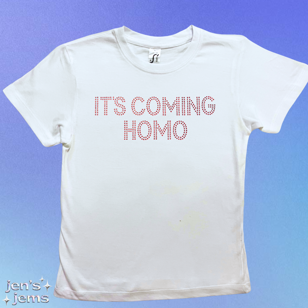 It’s Coming Homo Baby Tee