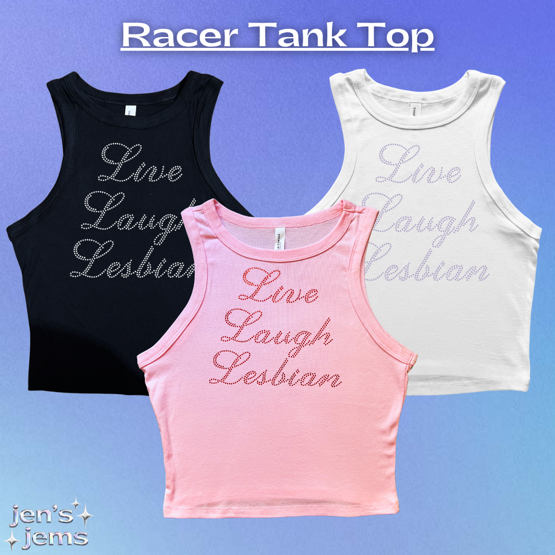 Live Laugh Lesbian Script Vest