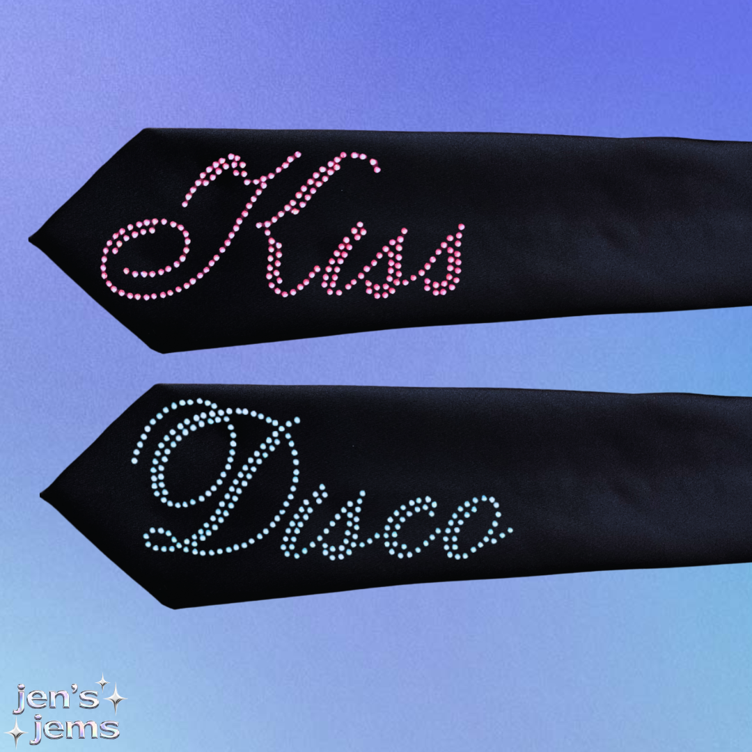 Harry Styles Script "Kiss" "Disco" Tie