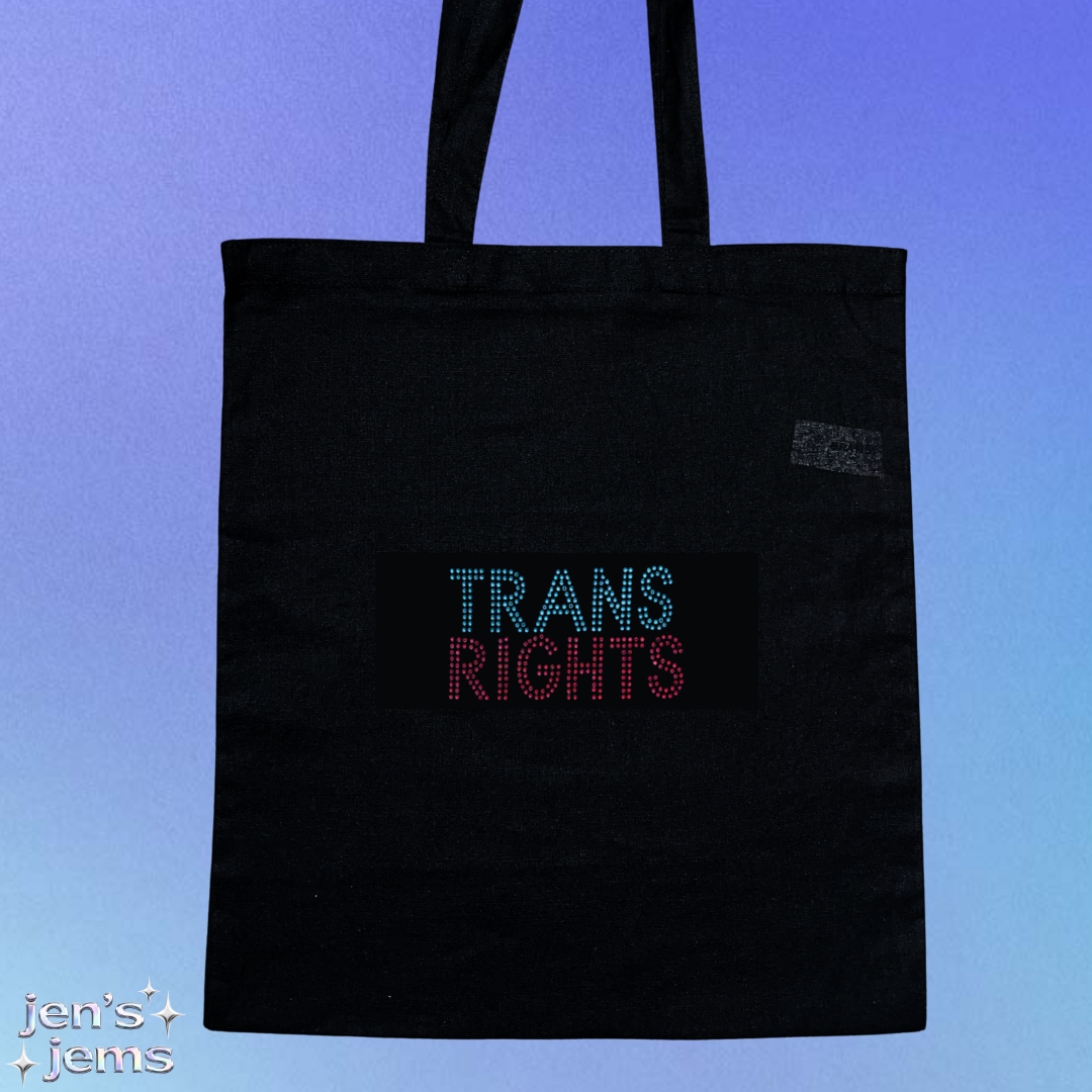 Trans Rights Font Tote Bag