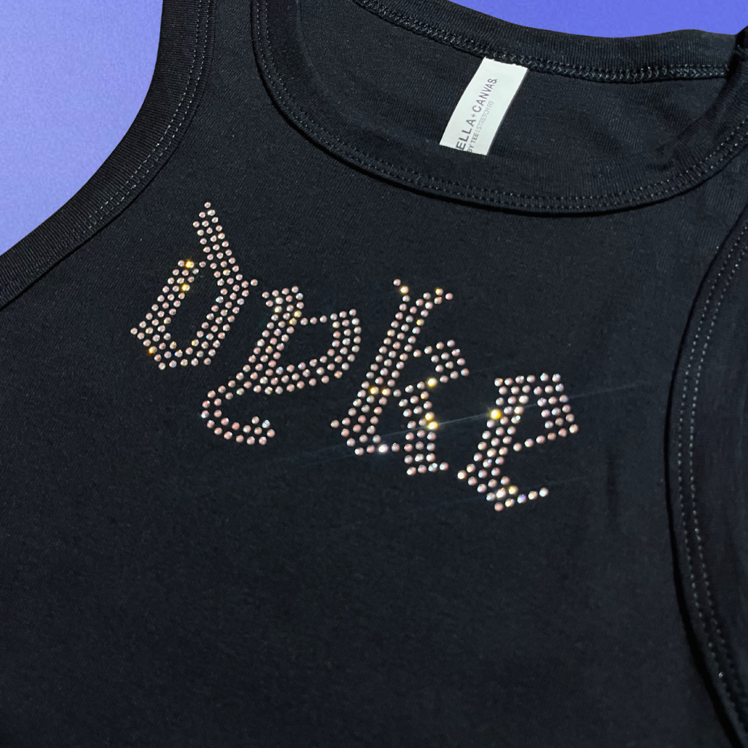 Gothic Dyke Rhinestone Iron On Hot Fix DIY Patch